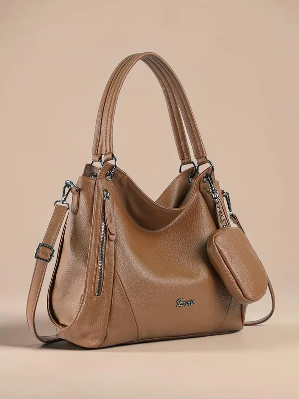 Exotic_Pebbled_Hobo_Stylish_Shoulder_Bag_Brown