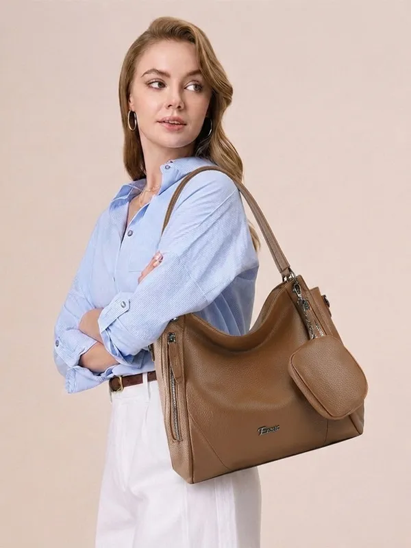 Exotic_Pebbled_Hobo_Stylish_Shoulder_Bag_Brown