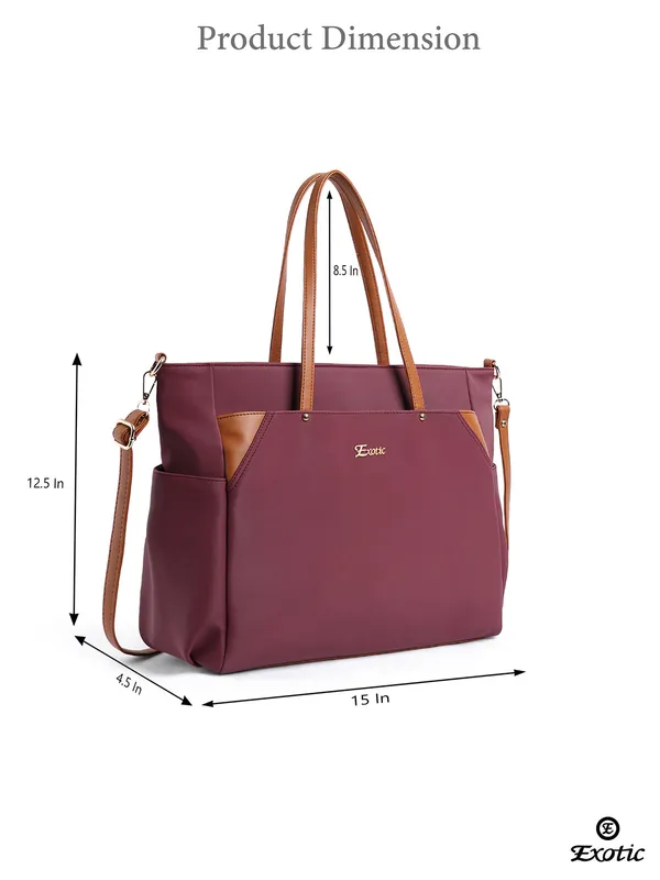 Exotic_Women_S_Tote_Bag_With_Crossbody_Strap_Maroon