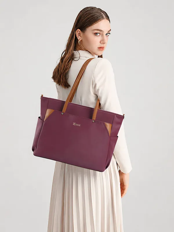 Exotic_Women_S_Tote_Bag_With_Crossbody_Strap_Maroon