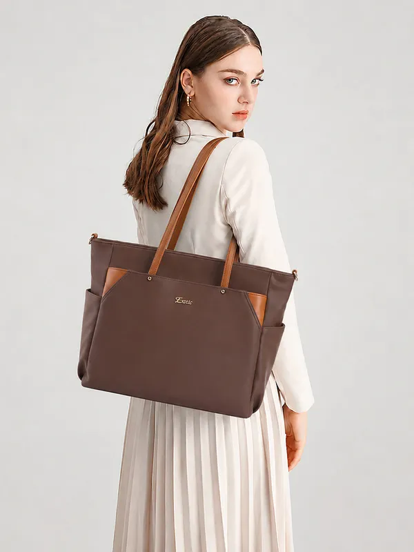 Exotic_Women_S_Tote_Bag_With_Crossbody_Strap_Brown