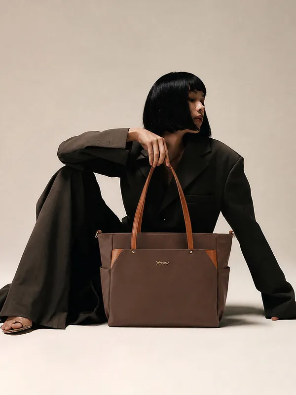 Exotic_Women_S_Tote_Bag_With_Crossbody_Strap_Brown