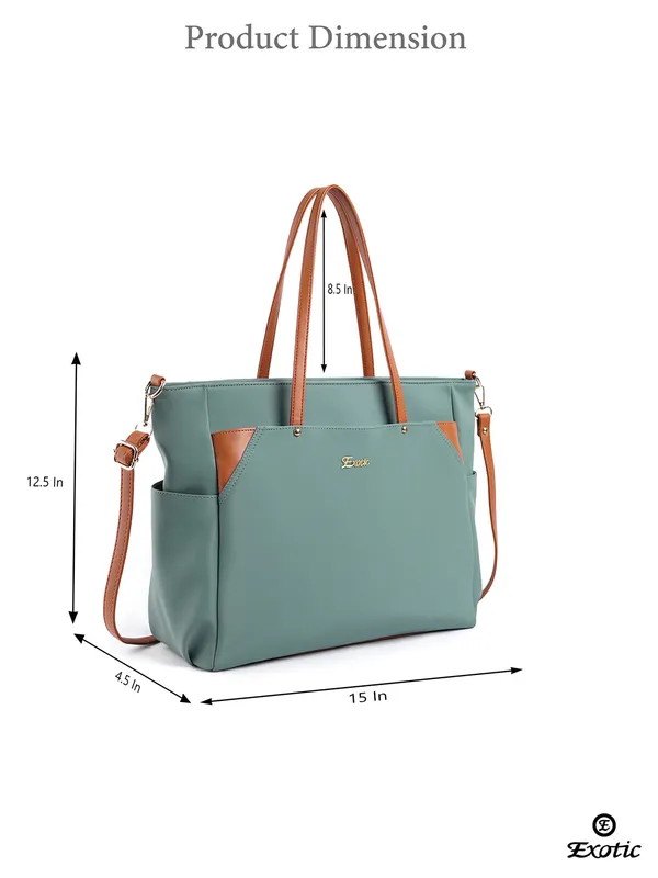 Exotic_Women_S_Tote_Bag_With_Crossbody_Strap_Green