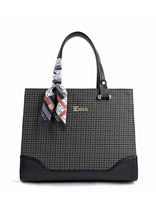 Exotic_Charme_Houndstooth_Dual_Tone_Sling_Cum_Handbag_Black