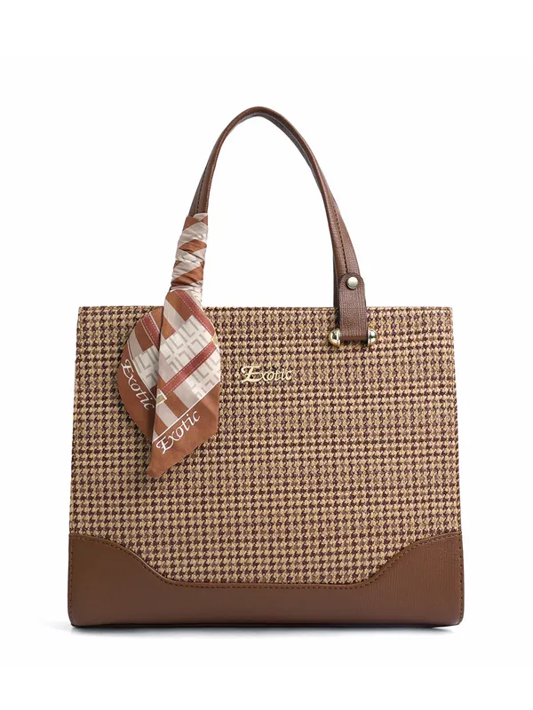 Exotic_Charme_Houndstooth_Dual_Tone_Sling_Cum_Handbag_Brown