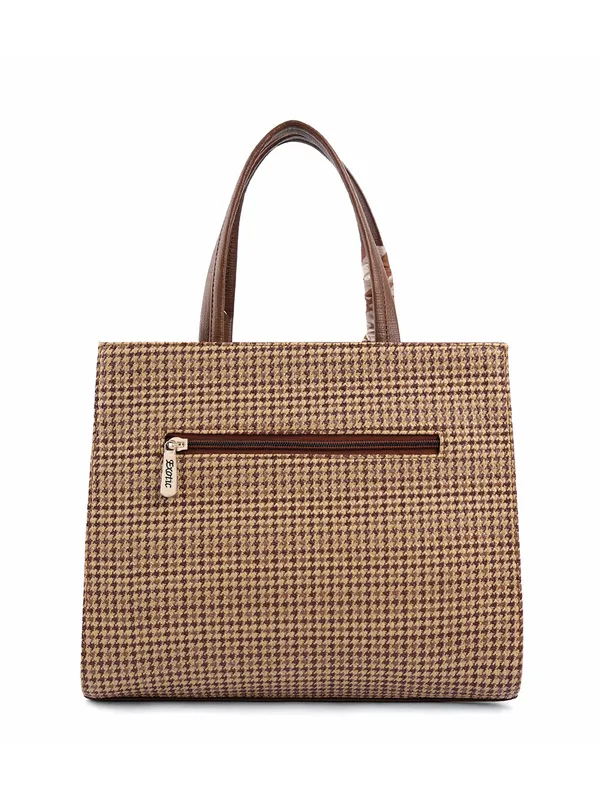Exotic_Charme_Houndstooth_Dual_Tone_Sling_Cum_Handbag_Brown