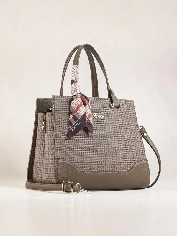 Exotic_Charme_Houndstooth_Dual_Tone_Sling_Cum_Handbag_Olive