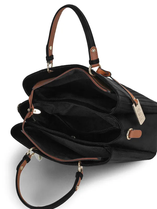Exotic_Women_S_Striped_Line_Handbag_Black