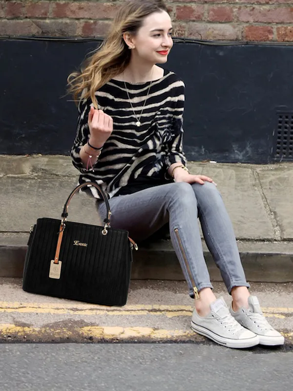 Exotic_Women_S_Striped_Line_Handbag_Black