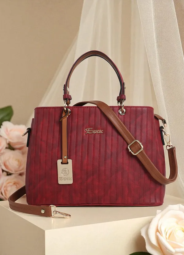 Exotic_Women_S_Striped_Line_Handbag_Maroon