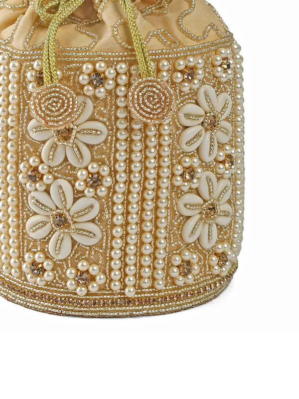 Exotic_Zolara_Pearl_Embellished_Potli_Bag_For_Women_Gold