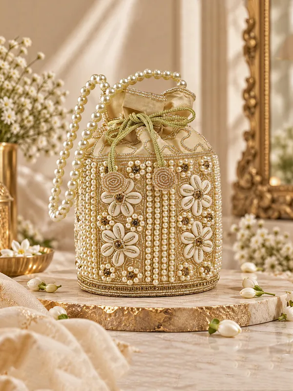 Exotic_Zolara_Pearl_Embellished_Potli_Bag_For_Women_Gold