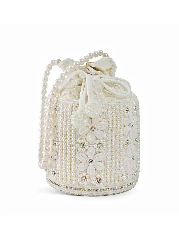 Exotic_Zolara_Pearl_Embellished_Potli_Bag_For_Women_White