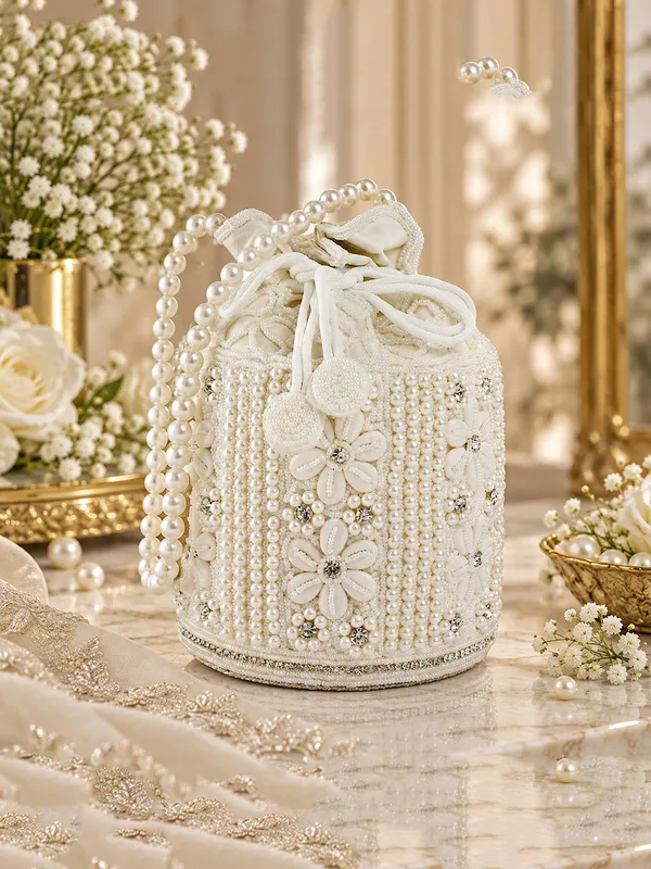 Exotic_Zolara_Pearl_Embellished_Potli_Bag_For_Women_White
