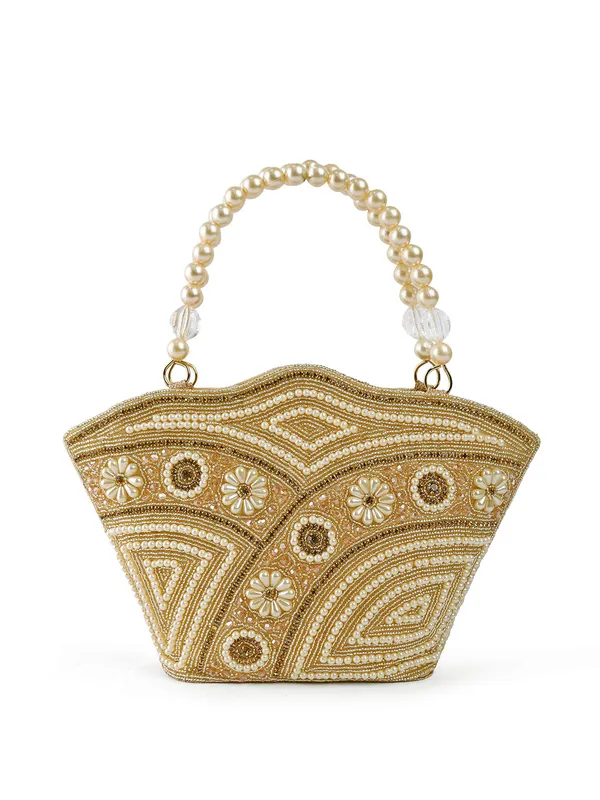 Exotic_Zivara_Pearl_Embellished_Clutch_For_Women_Gold