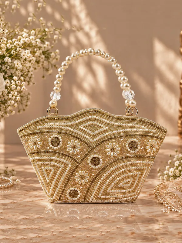 Exotic_Zivara_Pearl_Embellished_Clutch_For_Women_Gold