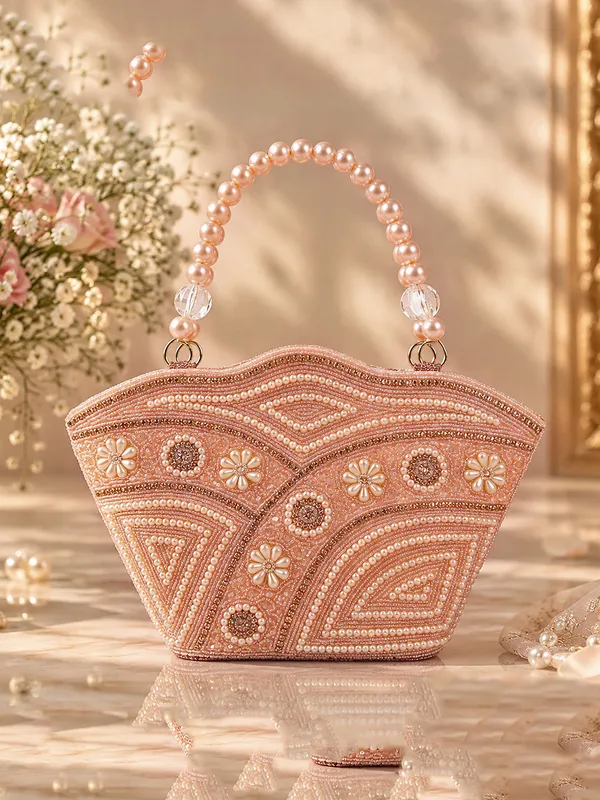 Exotic_Zivara_Pearl_Embellished_Clutch_For_Women_Pink