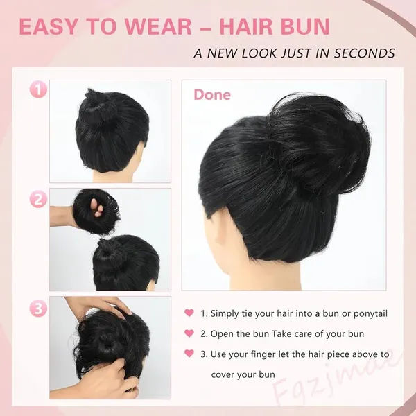 Human_Hair_Bun_Scrunchie