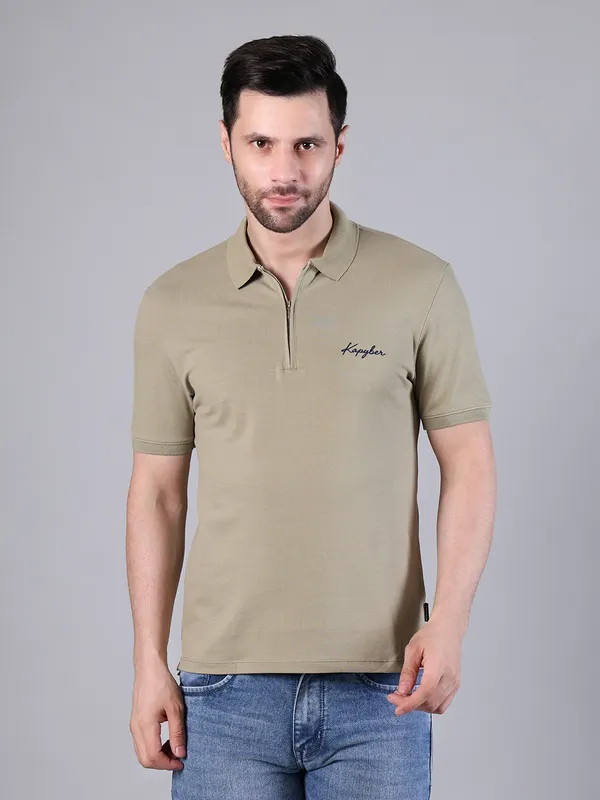Khaki_Regular_Fit_Polo_T-Shirt_for_Men