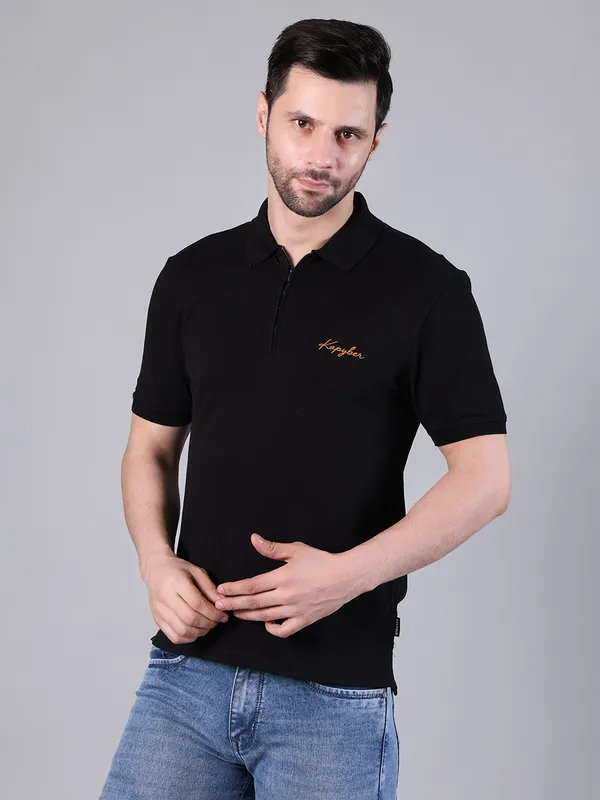 Black_Textured_Regular_Fit_Polo_T-Shirt_for_Men