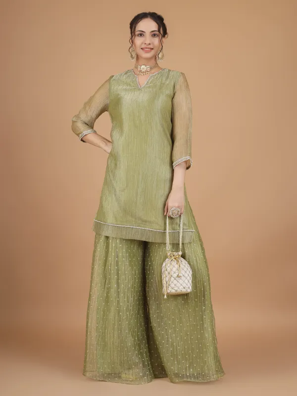 Sage_Zari_Crush_Tissue_Kurta_Set_With_Dupatta_Set_Of_3