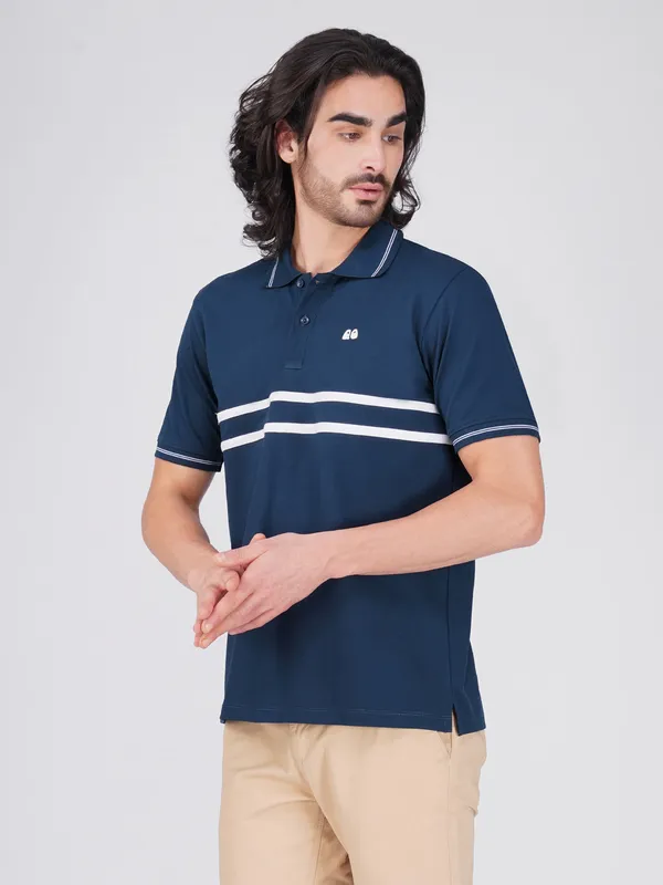 Men_S_Blue_Double_Stripe_Organic_Cotton_Polo_T_Shirt