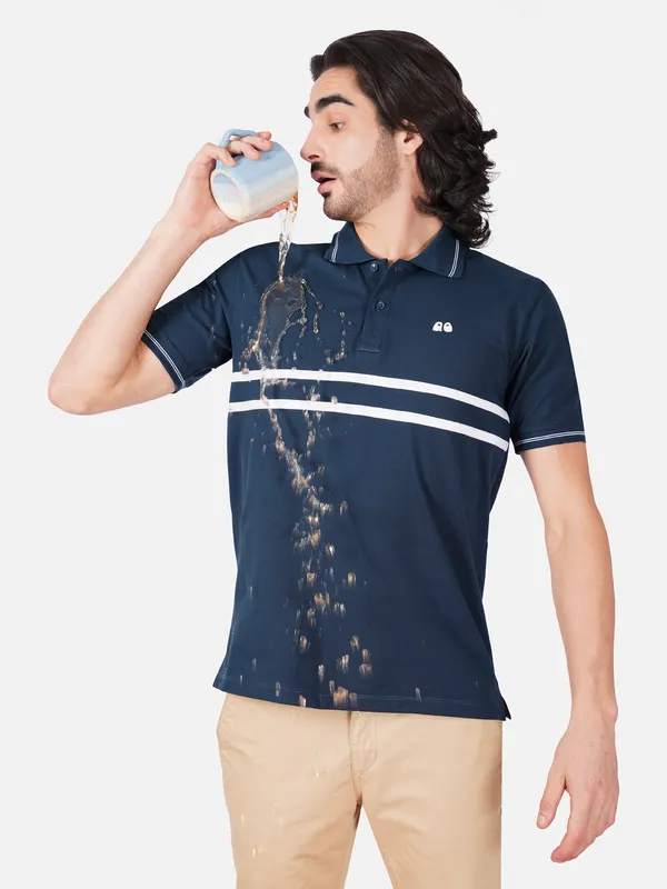 Men_S_Blue_Double_Stripe_Organic_Cotton_Polo_T_Shirt
