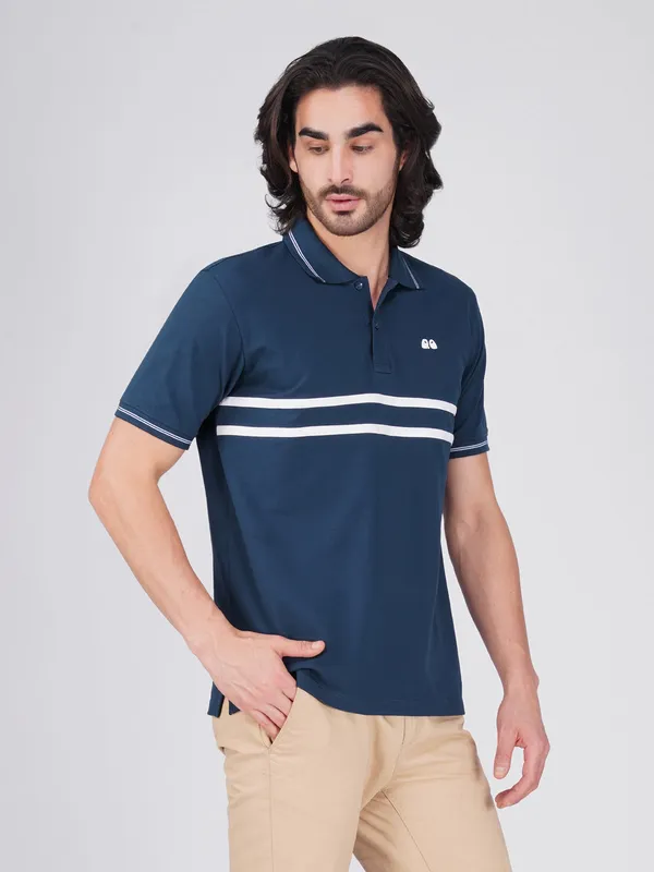 Men_S_Blue_Double_Stripe_Organic_Cotton_Polo_T_Shirt