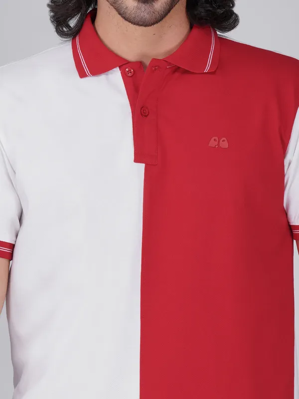 Men_S_Organic_Cotton_Polo_T_Shirt_With_Anti_Stain_Anti_Microbial_Protection_Stain_Release_Red_White