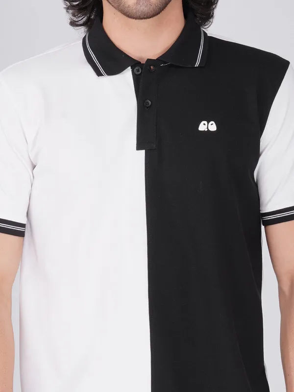 Men_S_Organic_Cotton_Polo_T_Shirt_With_Anti_Stain_Anti_Microbial_Protection_Stain_Release_White_Black