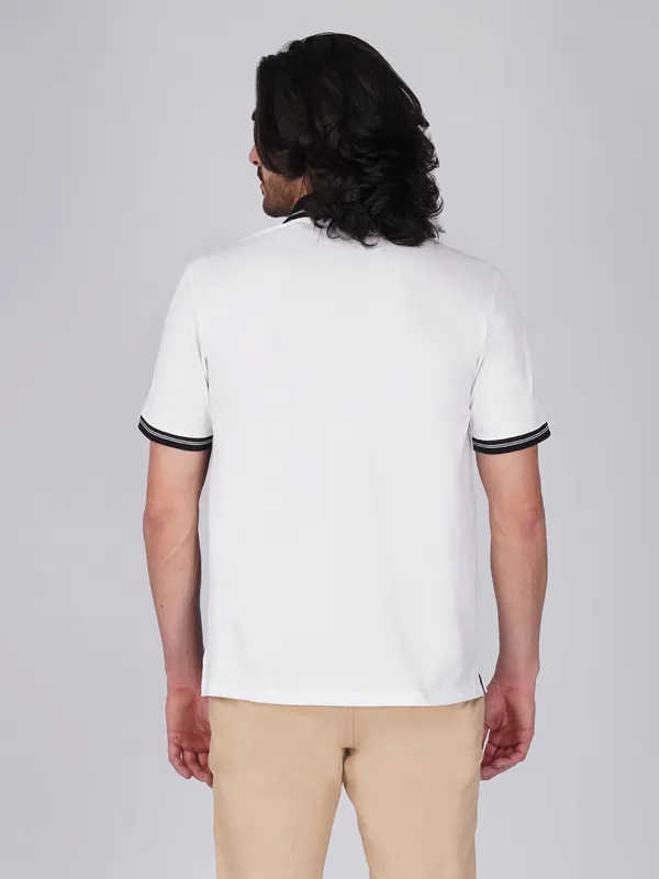 Men_S_Organic_Cotton_Polo_T_Shirt_With_Anti_Stain_Anti_Microbial_Protection_Stain_Release_White_Black