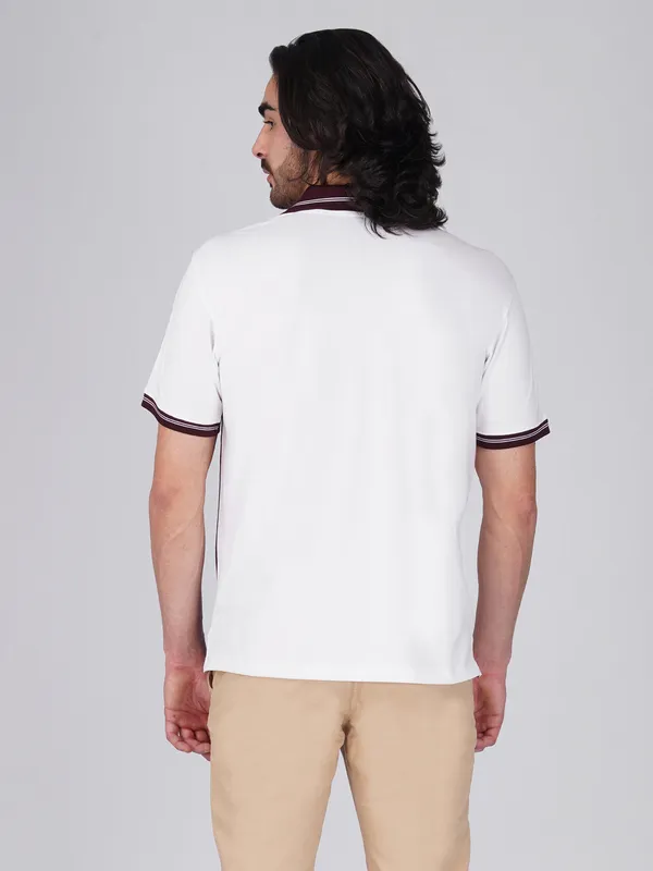 Men_S_Organic_Cotton_Polo_T_Shirt_With_Anti_Stain_Anti_Microbial_Protection_Stain_Release_Care_Finish_White_And_Wine