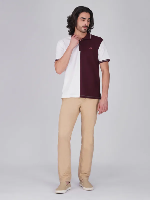 Men_S_Organic_Cotton_Polo_T_Shirt_With_Anti_Stain_Anti_Microbial_Protection_Stain_Release_Care_Finish_White_And_Wine