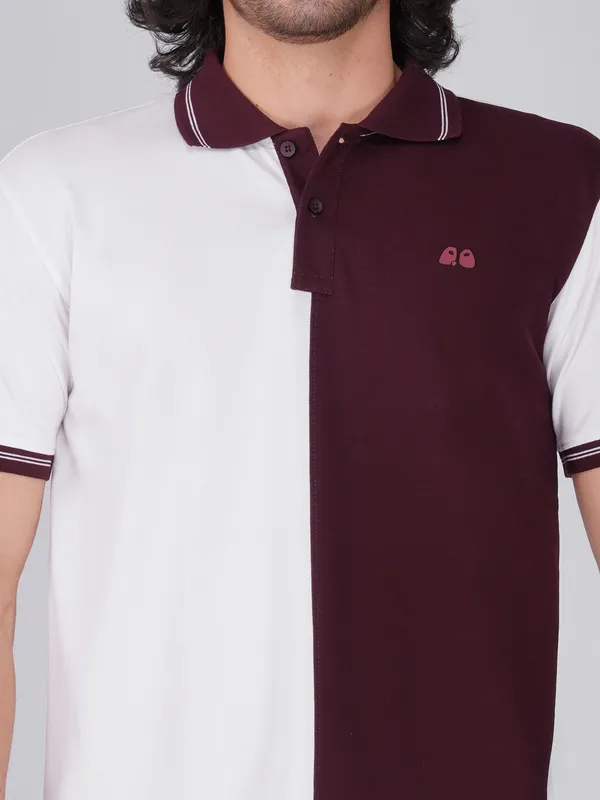 Men_S_Organic_Cotton_Polo_T_Shirt_With_Anti_Stain_Anti_Microbial_Protection_Stain_Release_Care_Finish_White_And_Wine