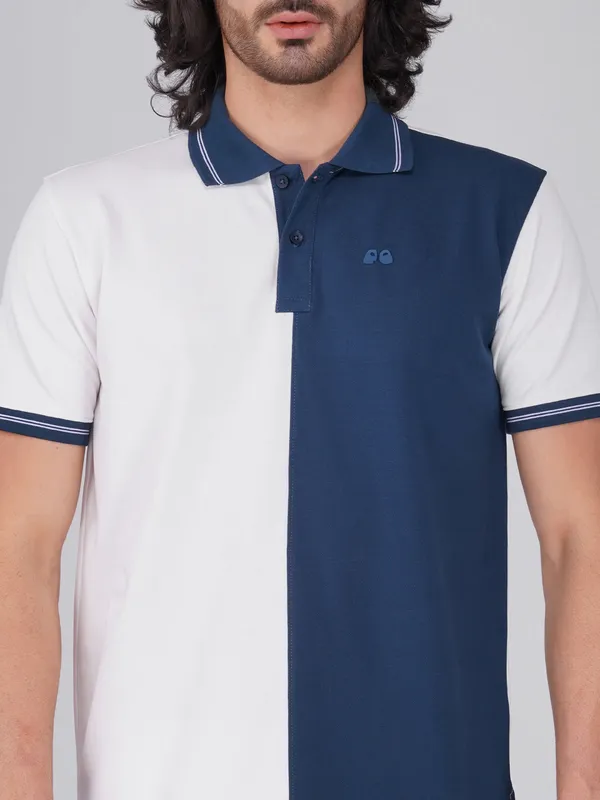 Men_S_Organic_Cotton_Polo_T_Shirt_With_Anti_Stain_Anti_Microbial_Protection_Stain_Release_Care_Finish_White_Blue