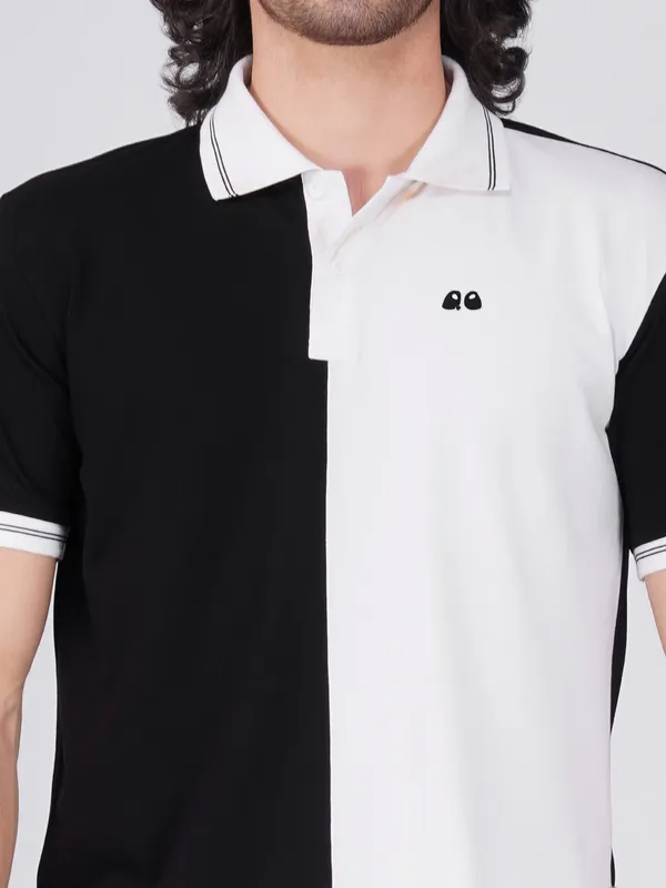 Men_S_Organic_Cotton_Polo_T_Shirt_With_Anti_Stain_Anti_Microbial_Protection_Stain_Release_Care_Finish_Black_White