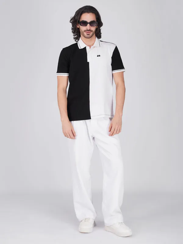 Men_S_Organic_Cotton_Polo_T_Shirt_With_Anti_Stain_Anti_Microbial_Protection_Stain_Release_Care_Finish_Black_White