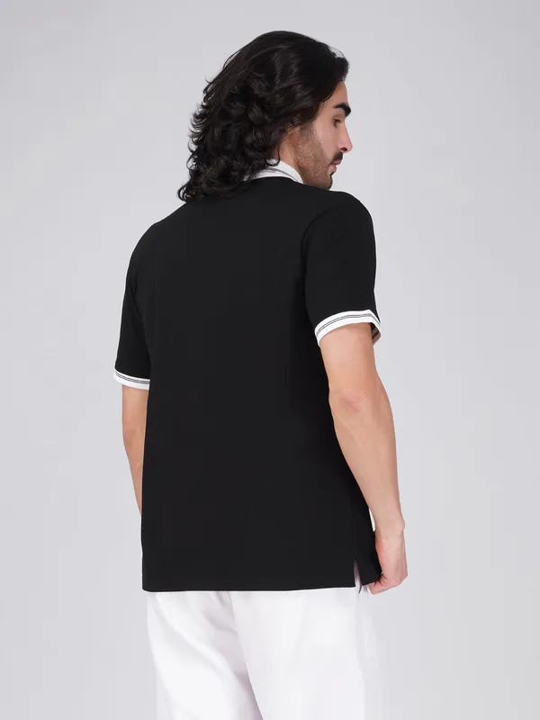 Men_S_Organic_Cotton_Polo_T_Shirt_With_Anti_Stain_Anti_Microbial_Protection_Stain_Release_Care_Finish_Black_White