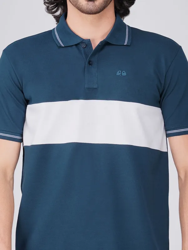 Men_S_Blue_Organic_Cotton_Polo_T_Shirt_With_Anti_Stain_Anti_Microbial_Protection