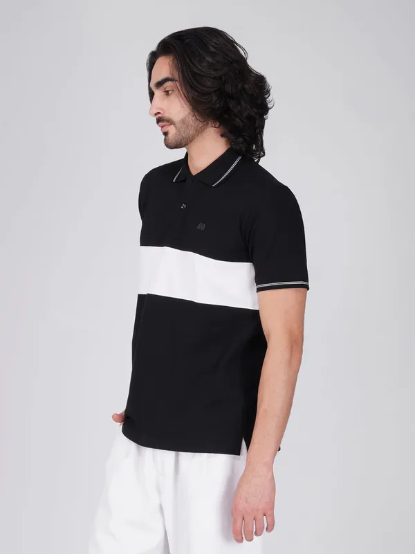 Men_S_Black_Organic_Cotton_Polo_T_Shirt_With_Anti_Stain_Anti_Microbial_Protection