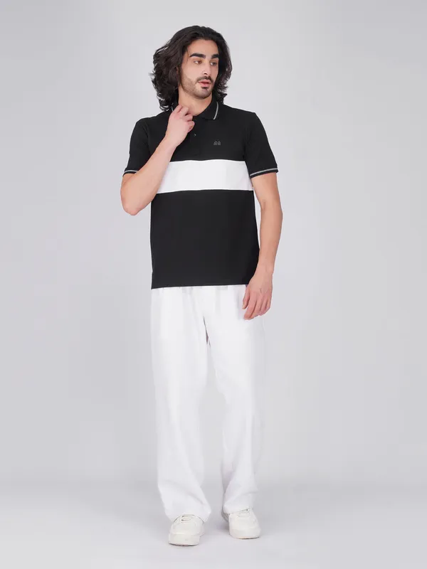 Men_S_Black_Organic_Cotton_Polo_T_Shirt_With_Anti_Stain_Anti_Microbial_Protection