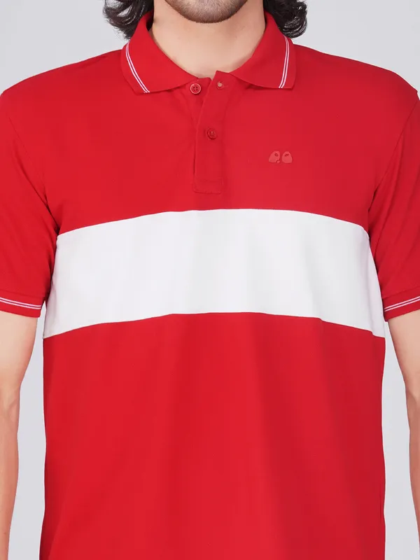 Men_S_Red_Organic_Cotton_Polo_T_Shirt_With_Anti_Stain_Anti_Microbial_Protection