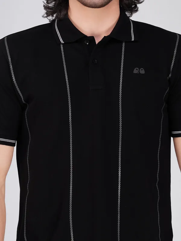 Men_S_Black_Printed_Organic_Cotton_Polo_T_Shirt_With_Anti_Stain_Anti_Microbial_Protection