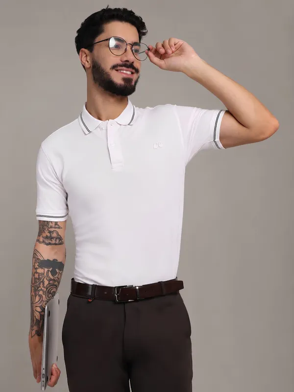 Men_S_Classic_White_Organic_Cotton_Polo_T_Shirt_With_Anti_Stain_Finish