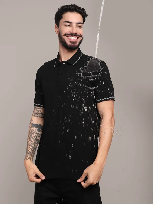 Vandee_Men_S_Classic_Black_Organic_Cotton_Polo_T_Shirt
