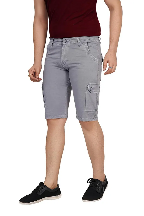 Grey_Cotton_Premium_Cargo_Shorts_For_Men