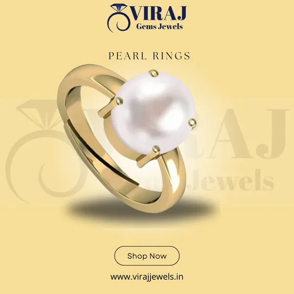 White_7.25_Ratti_Pearl_Moti_Created_Gemstone_Ring_For_Men_&_Women