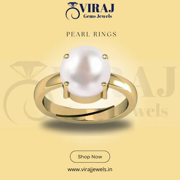 White_7.25_Ratti_Pearl_Moti_Created_Gemstone_Ring_For_Men_&_Women
