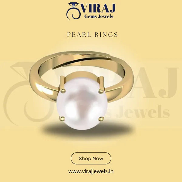 White_7.25_Ratti_Pearl_Moti_Created_Gemstone_Ring_For_Men_&_Women