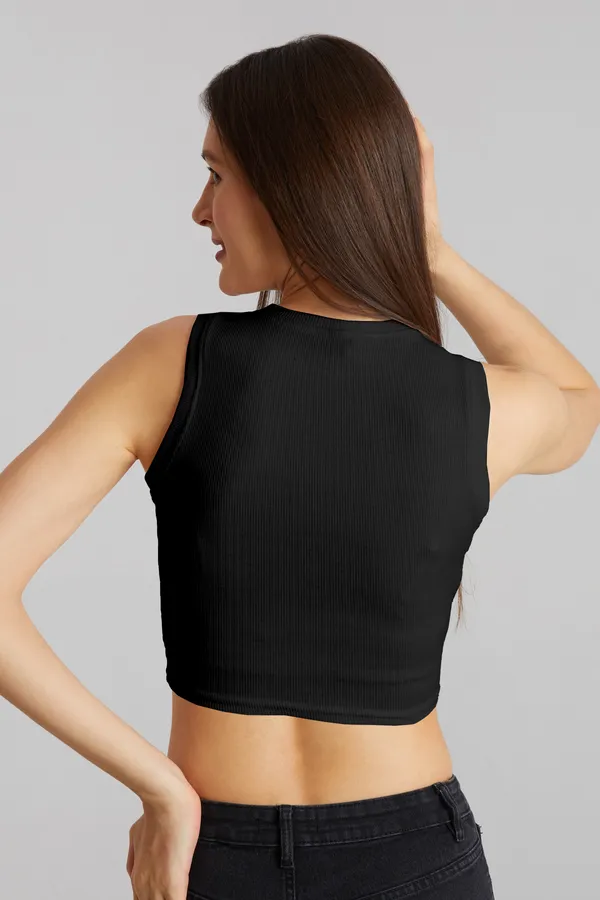 Stylish_Sleeveless_Round_Neck_Ribbed_Black_Tank_Tops